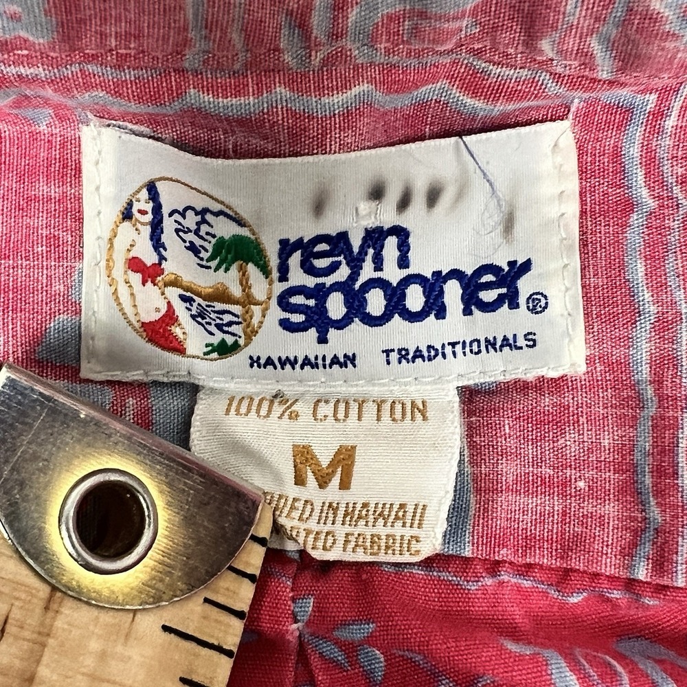 Reyn Spooner Vintage Lahaina Sailor Shirt Men's M Hawaiian Aloha 100% Cotton VTG - Picture 3 of 8